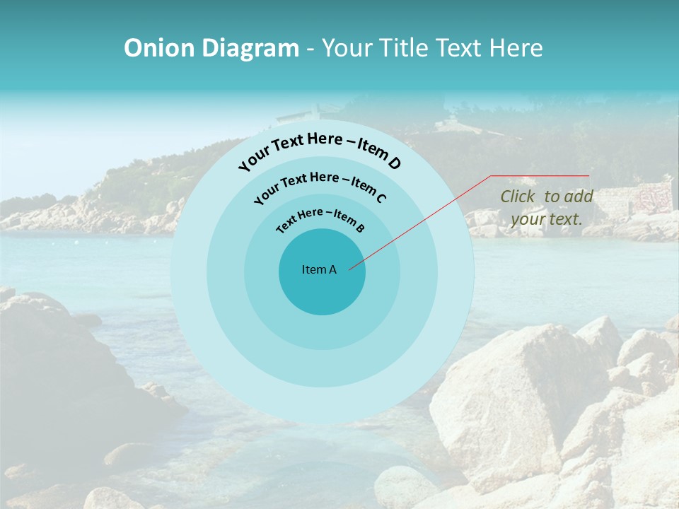 A Large Body Of Water Surrounded By Rocks PowerPoint Template