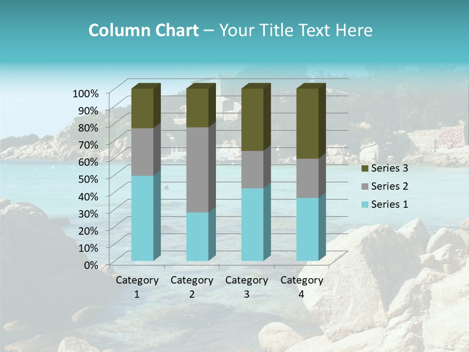 A Large Body Of Water Surrounded By Rocks PowerPoint Template