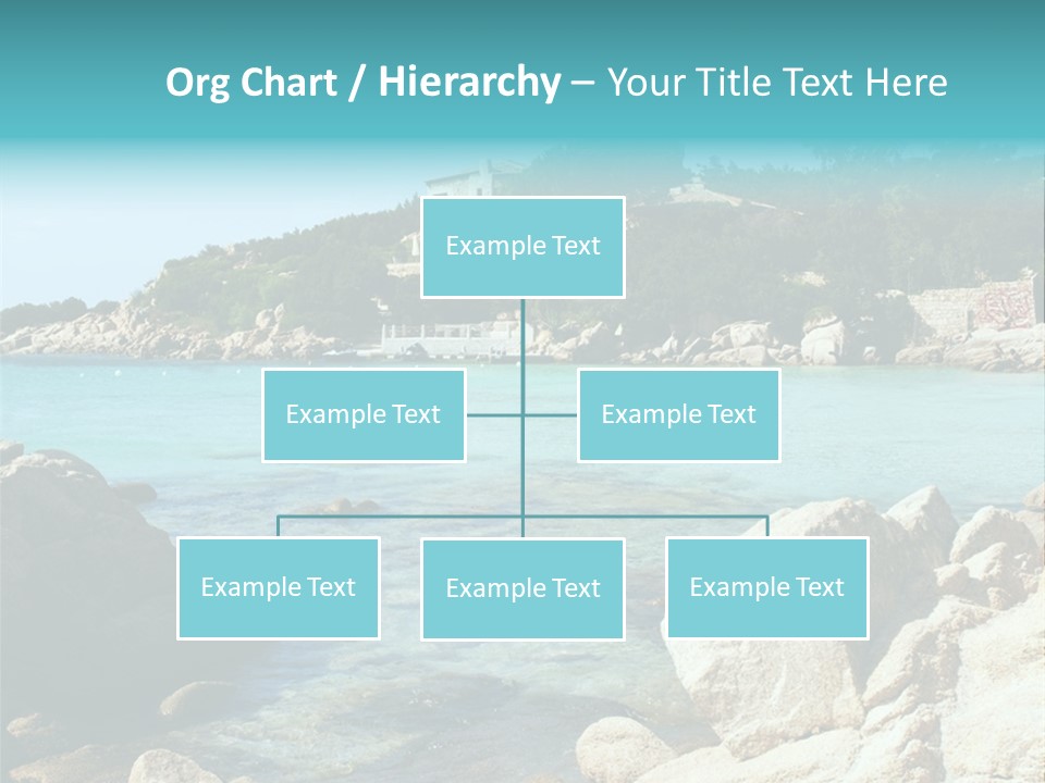 A Large Body Of Water Surrounded By Rocks PowerPoint Template