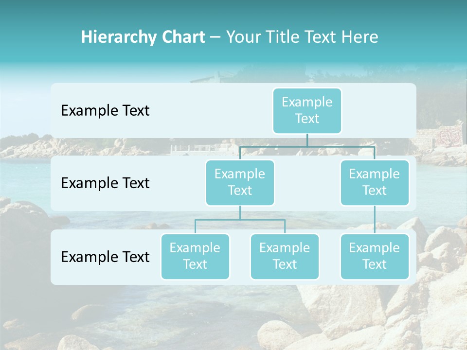 A Large Body Of Water Surrounded By Rocks PowerPoint Template