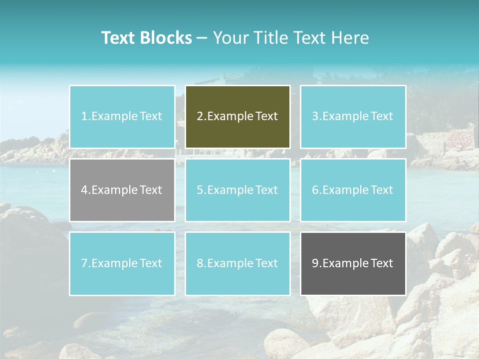 A Large Body Of Water Surrounded By Rocks PowerPoint Template