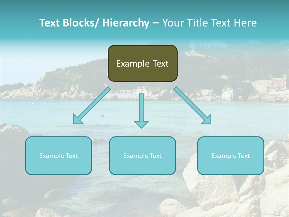 A Large Body Of Water Surrounded By Rocks PowerPoint Template
