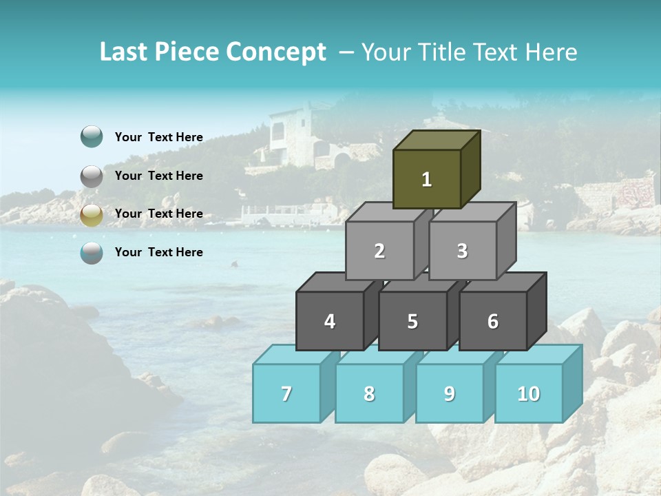 A Large Body Of Water Surrounded By Rocks PowerPoint Template