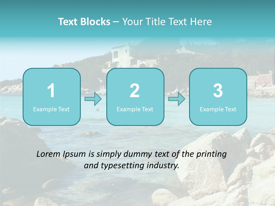 A Large Body Of Water Surrounded By Rocks PowerPoint Template