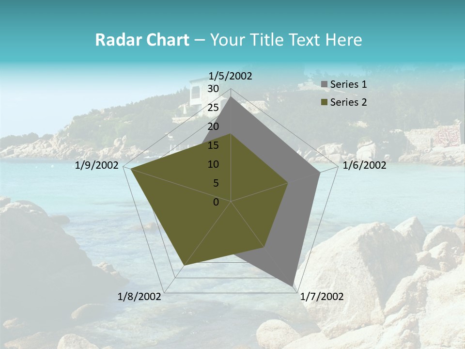 A Large Body Of Water Surrounded By Rocks PowerPoint Template