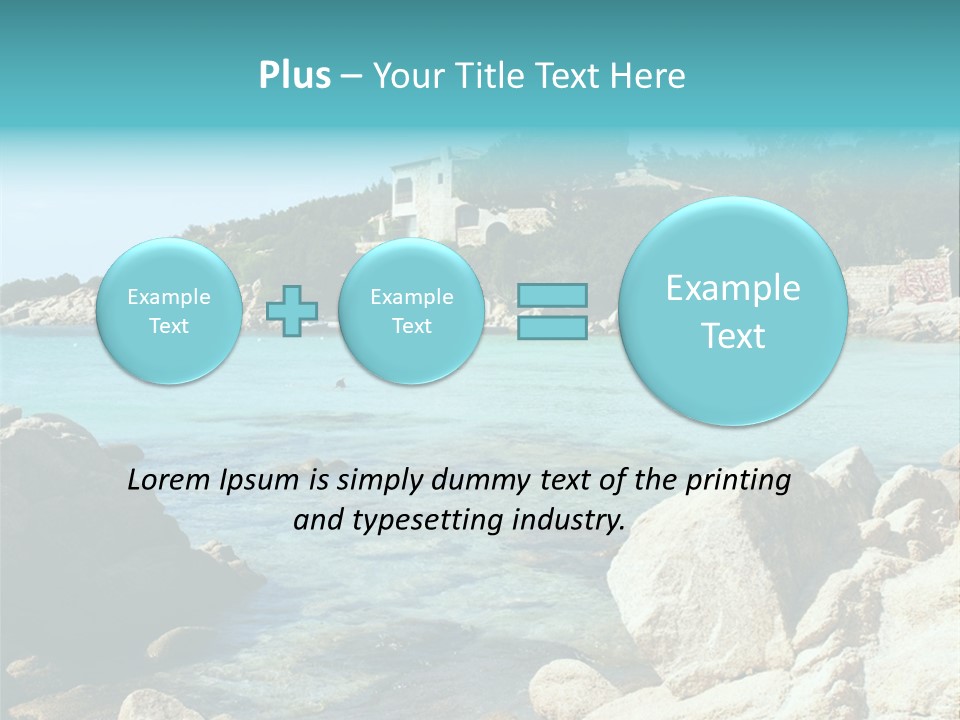 A Large Body Of Water Surrounded By Rocks PowerPoint Template