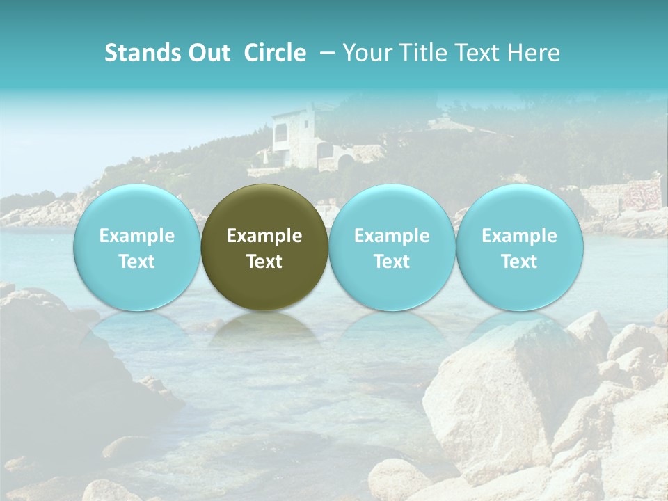 A Large Body Of Water Surrounded By Rocks PowerPoint Template