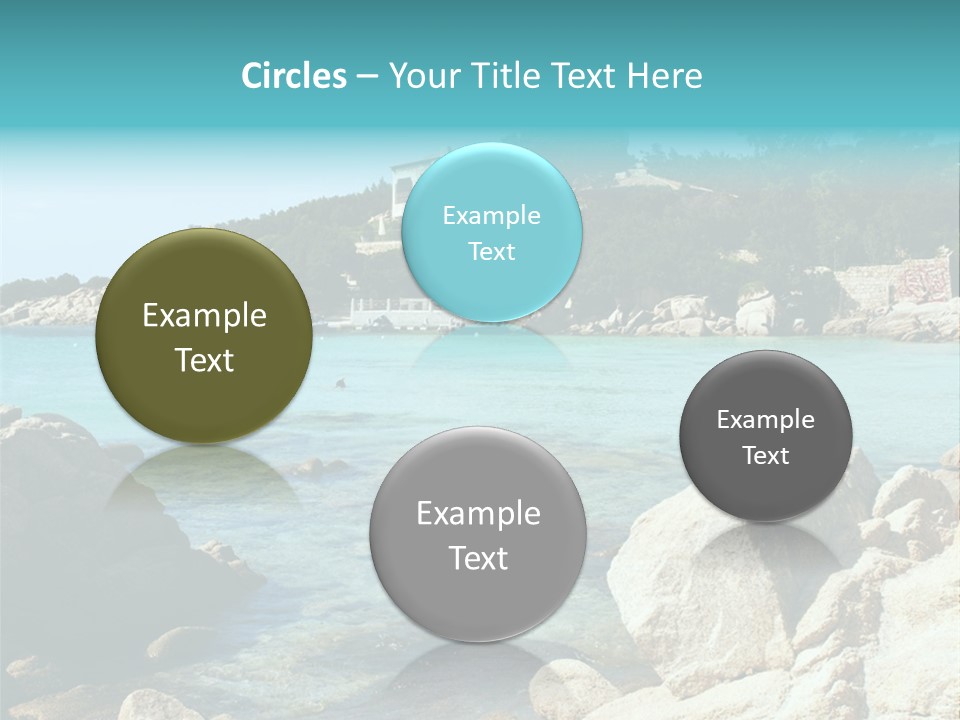 A Large Body Of Water Surrounded By Rocks PowerPoint Template