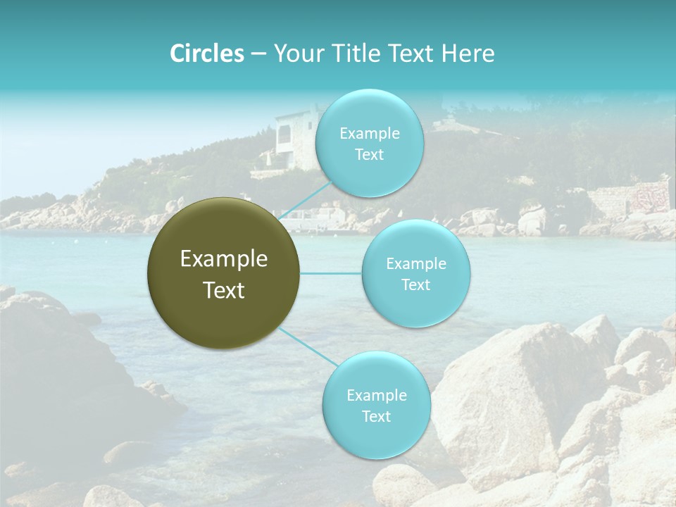 A Large Body Of Water Surrounded By Rocks PowerPoint Template