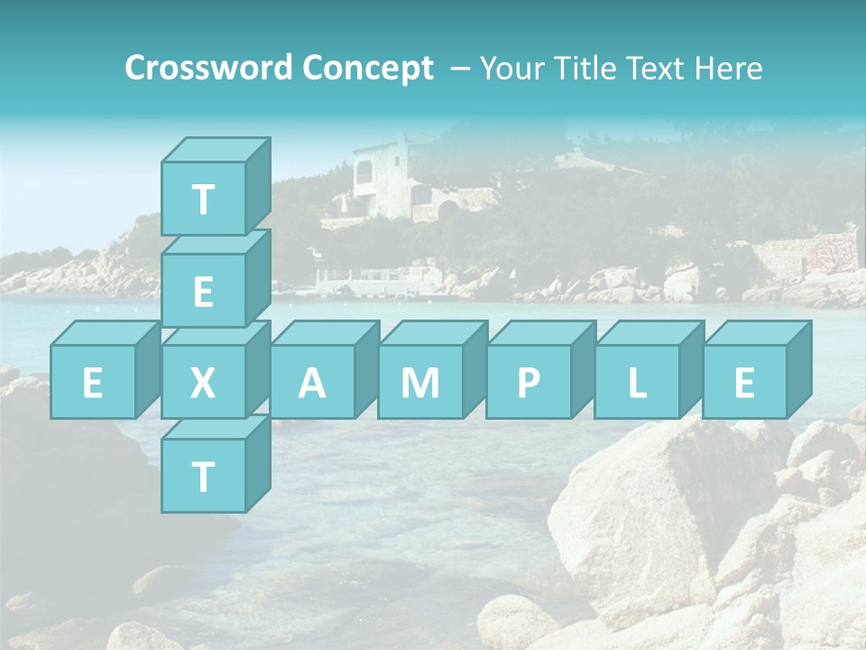 A Large Body Of Water Surrounded By Rocks PowerPoint Template