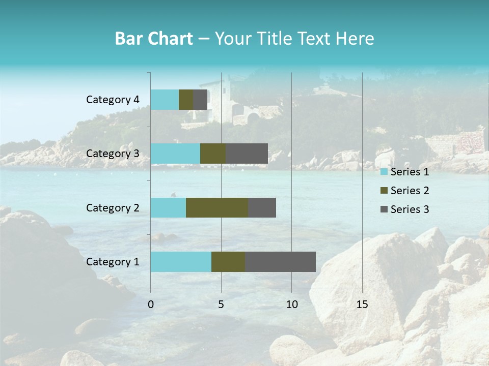 A Large Body Of Water Surrounded By Rocks PowerPoint Template