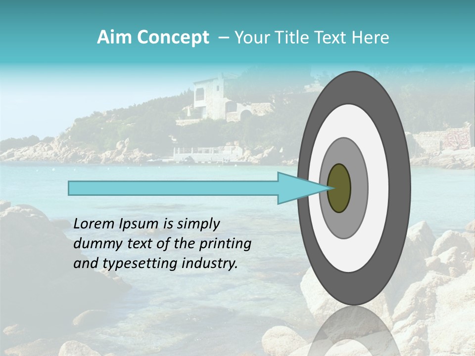 A Large Body Of Water Surrounded By Rocks PowerPoint Template