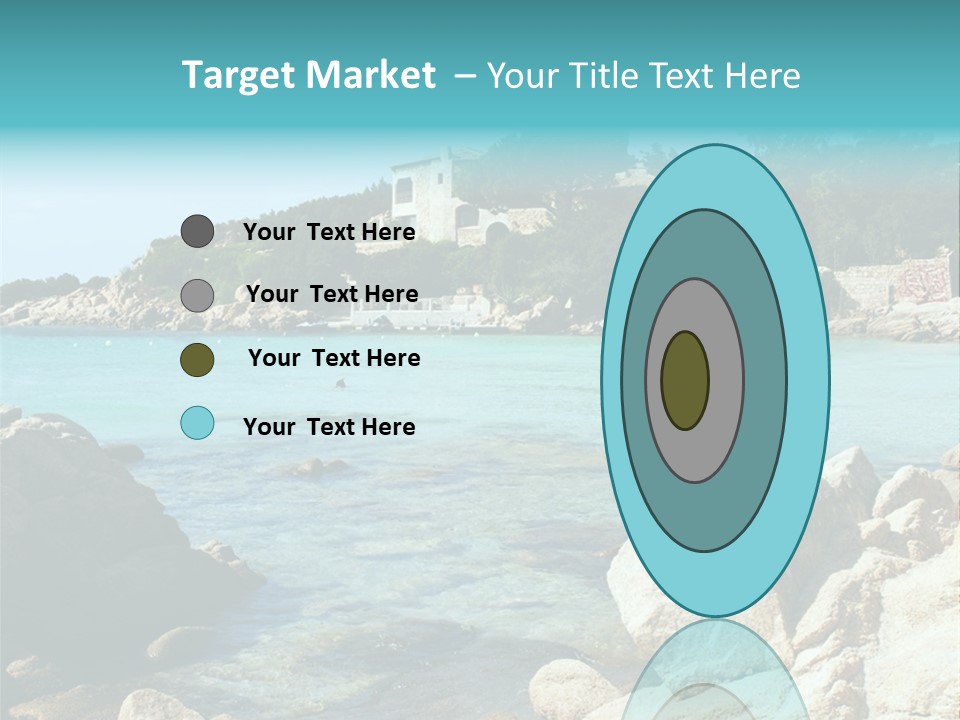 A Large Body Of Water Surrounded By Rocks PowerPoint Template