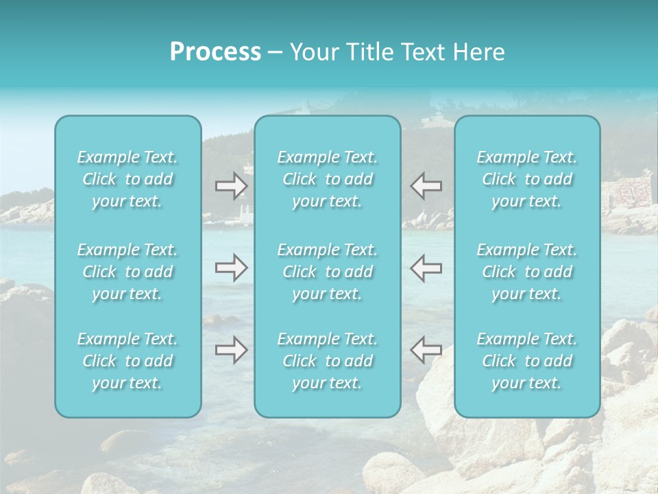 A Large Body Of Water Surrounded By Rocks PowerPoint Template