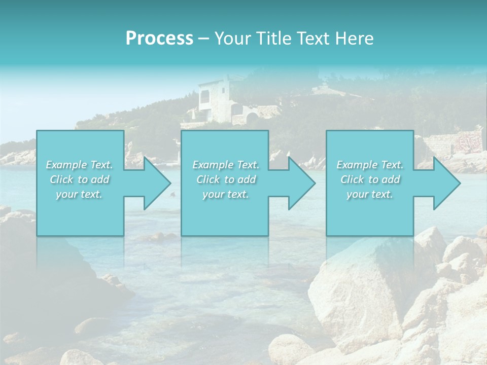 A Large Body Of Water Surrounded By Rocks PowerPoint Template