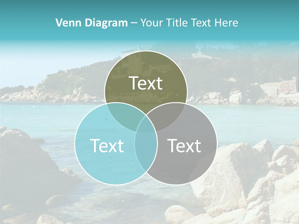 A Large Body Of Water Surrounded By Rocks PowerPoint Template