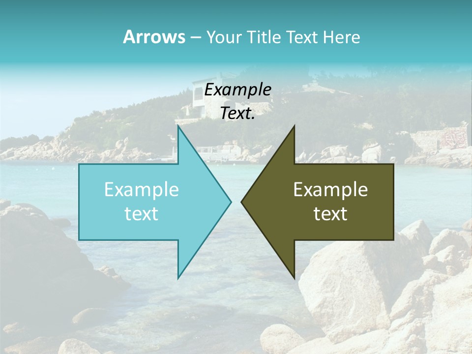 A Large Body Of Water Surrounded By Rocks PowerPoint Template