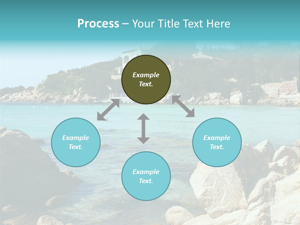 A Large Body Of Water Surrounded By Rocks PowerPoint Template