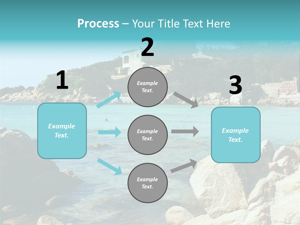 A Large Body Of Water Surrounded By Rocks PowerPoint Template