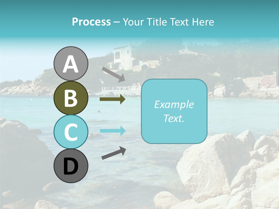 A Large Body Of Water Surrounded By Rocks PowerPoint Template