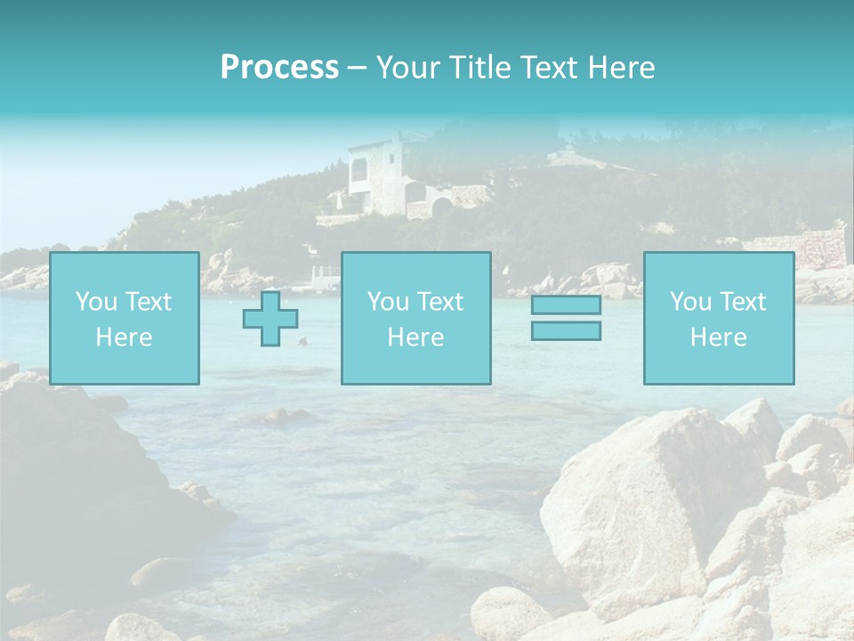 A Large Body Of Water Surrounded By Rocks PowerPoint Template