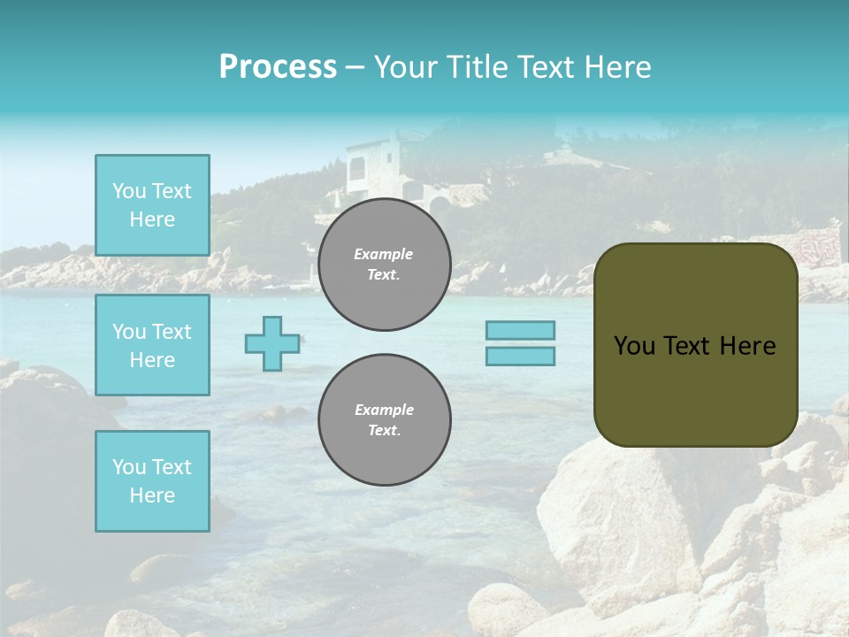 A Large Body Of Water Surrounded By Rocks PowerPoint Template