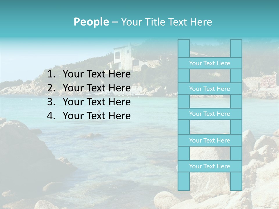 A Large Body Of Water Surrounded By Rocks PowerPoint Template