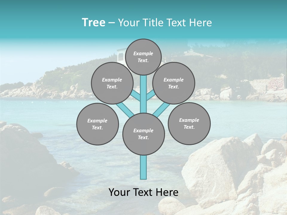 A Large Body Of Water Surrounded By Rocks PowerPoint Template