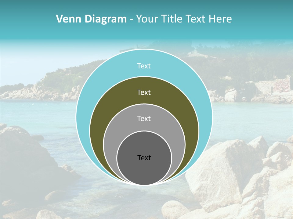 A Large Body Of Water Surrounded By Rocks PowerPoint Template