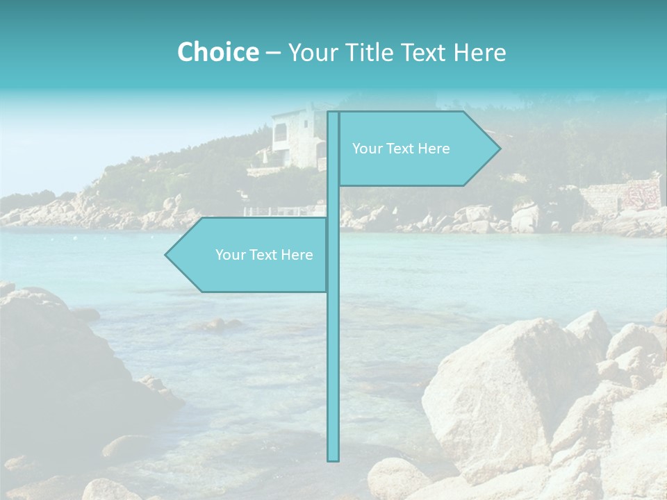 A Large Body Of Water Surrounded By Rocks PowerPoint Template