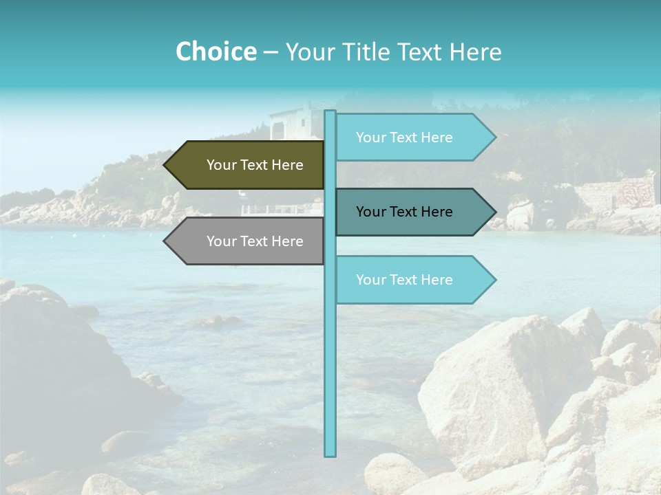 A Large Body Of Water Surrounded By Rocks PowerPoint Template