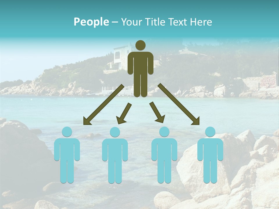 A Large Body Of Water Surrounded By Rocks PowerPoint Template