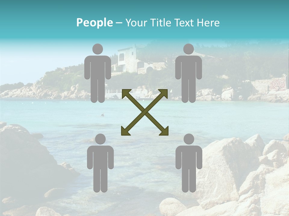 A Large Body Of Water Surrounded By Rocks PowerPoint Template