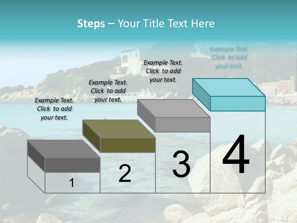 A Large Body Of Water Surrounded By Rocks PowerPoint Template