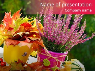 Garden Pot Growing PowerPoint Template