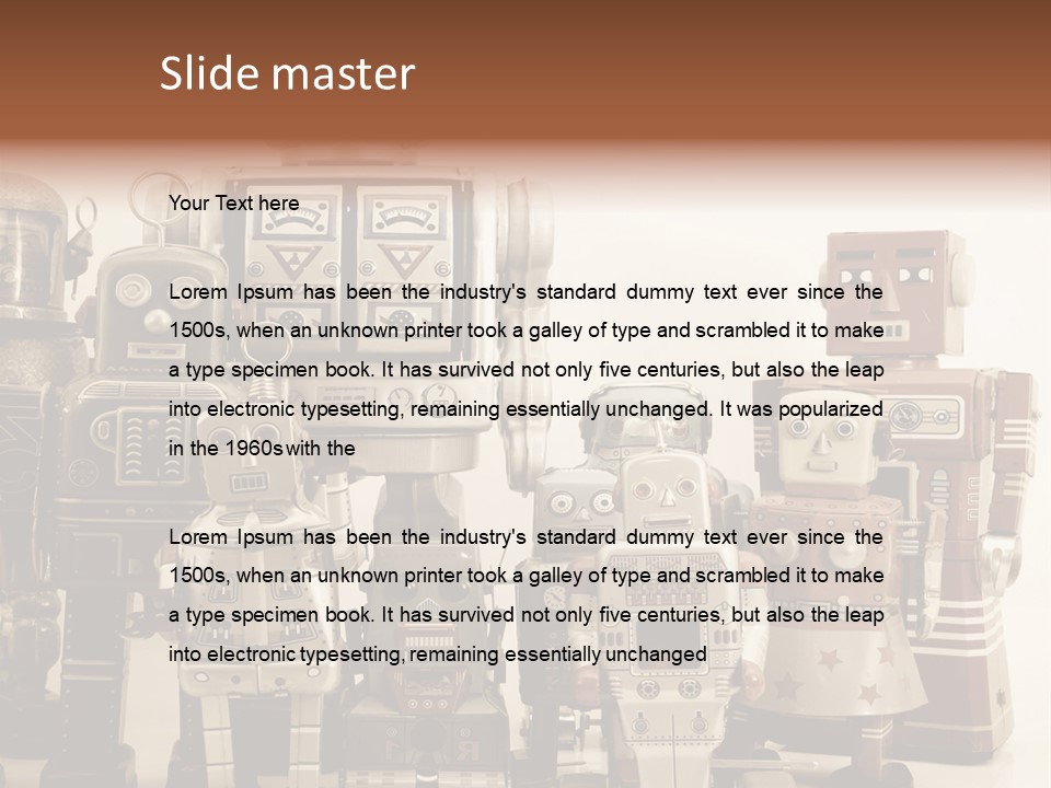 Creative Windup Robot PowerPoint Template