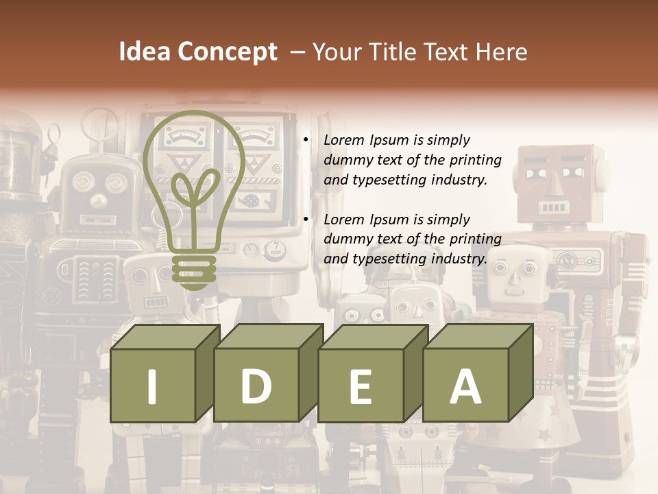 Creative Windup Robot PowerPoint Template