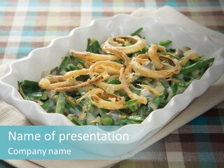 Onions Bean Holiday Food PowerPoint Template