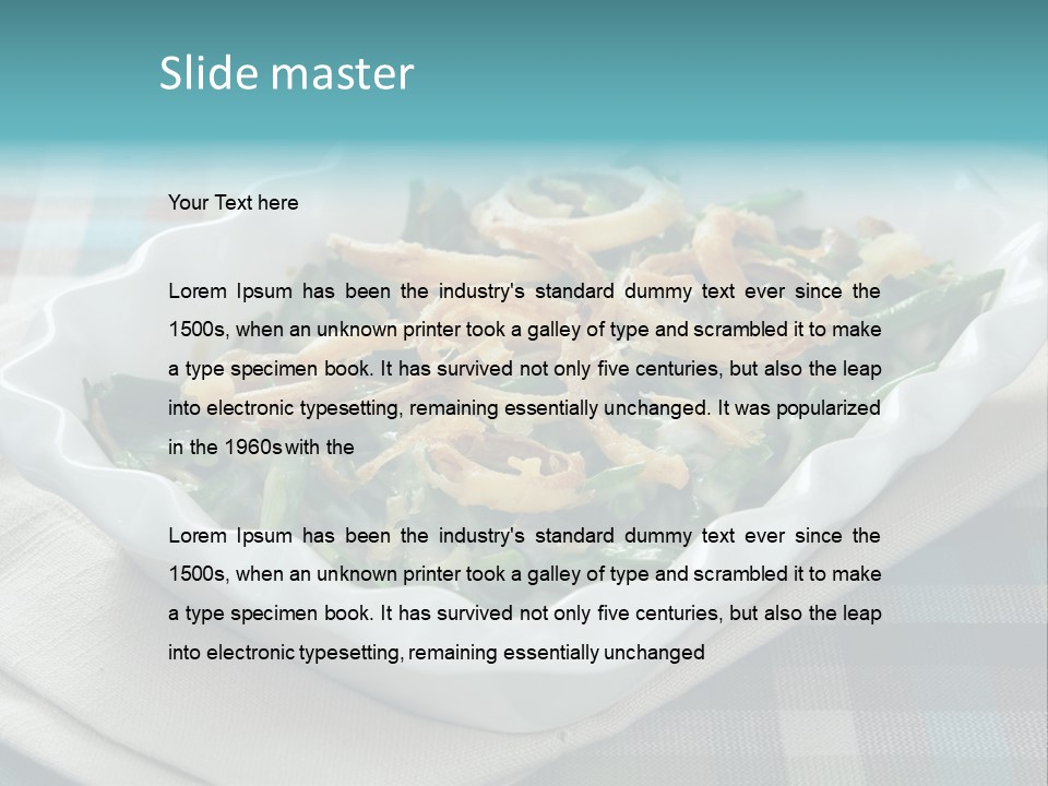 Onions Bean Holiday Food PowerPoint Template