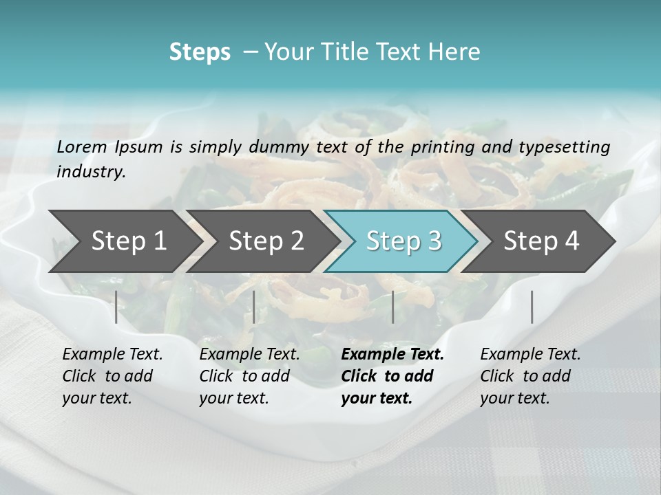 Onions Bean Holiday Food PowerPoint Template