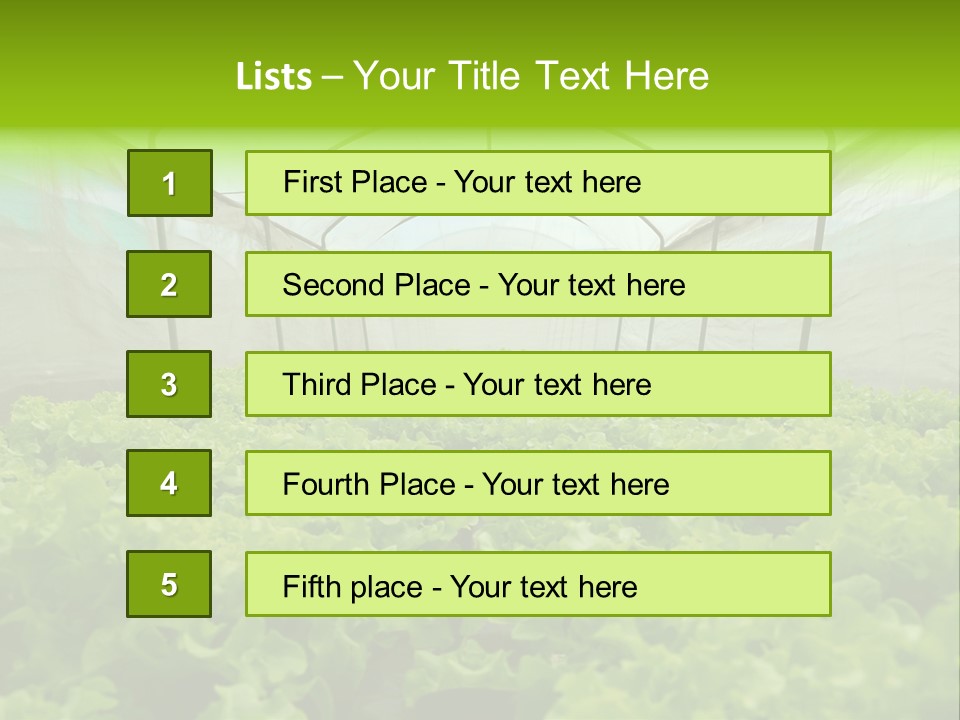 Green Vitamins Net PowerPoint Template