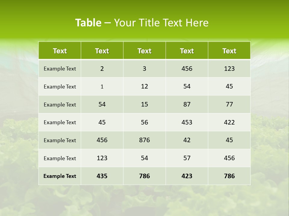 Green Vitamins Net PowerPoint Template