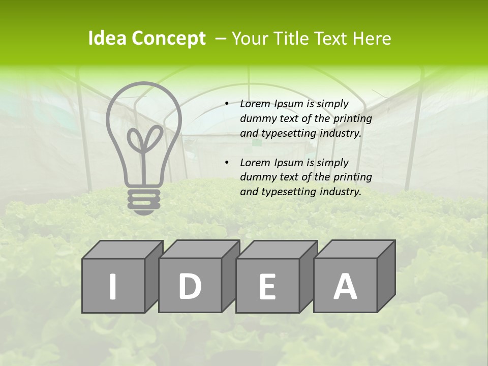 Green Vitamins Net PowerPoint Template