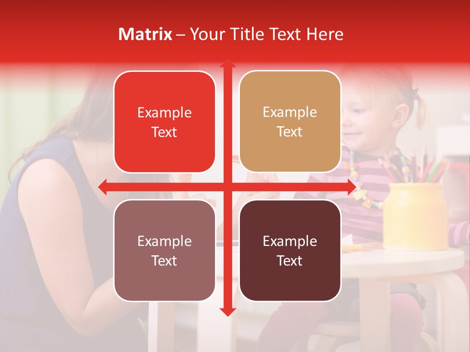 Babysitter Colorful Mother PowerPoint Template