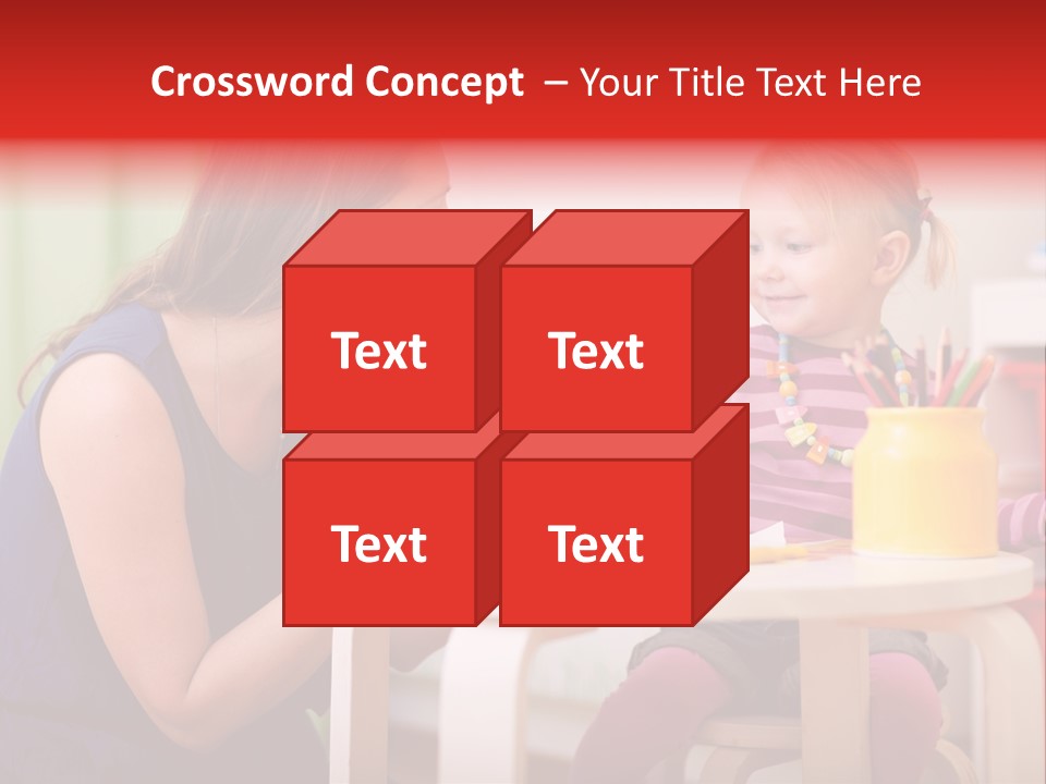 Babysitter Colorful Mother PowerPoint Template