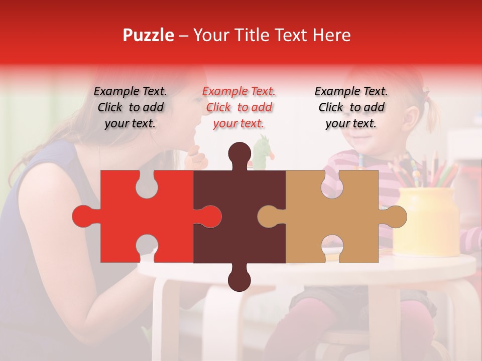 Babysitter Colorful Mother PowerPoint Template