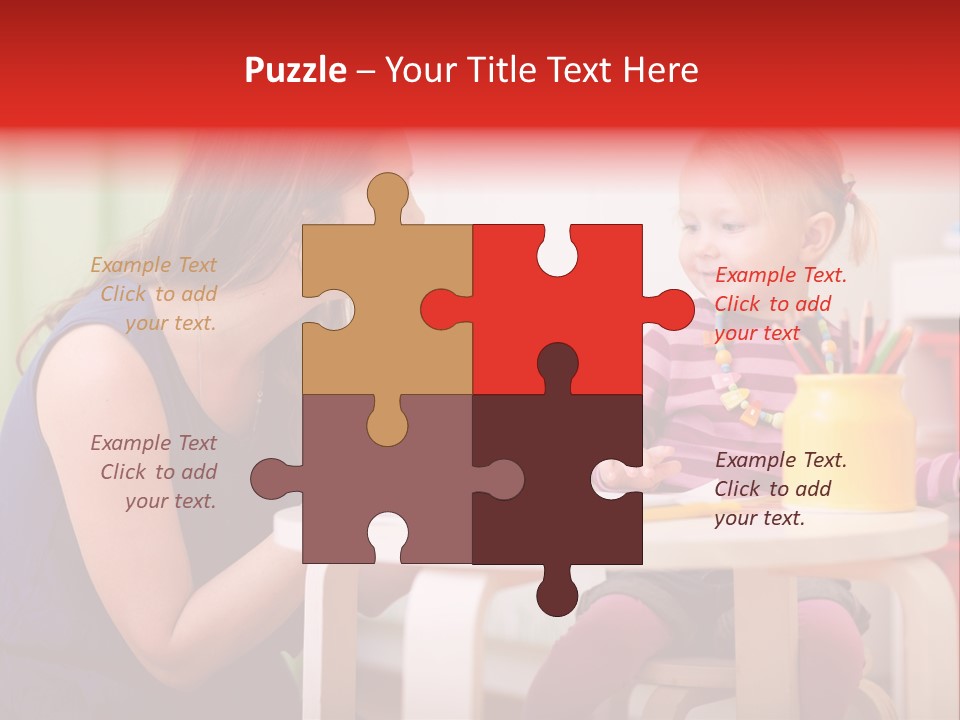 Babysitter Colorful Mother PowerPoint Template