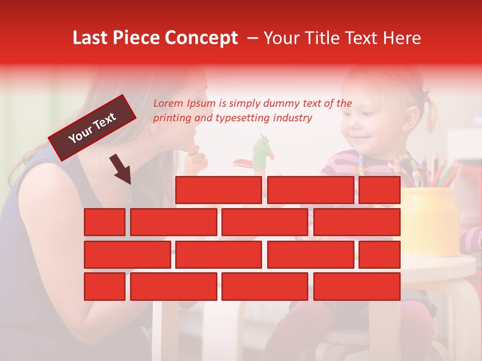 Babysitter Colorful Mother PowerPoint Template