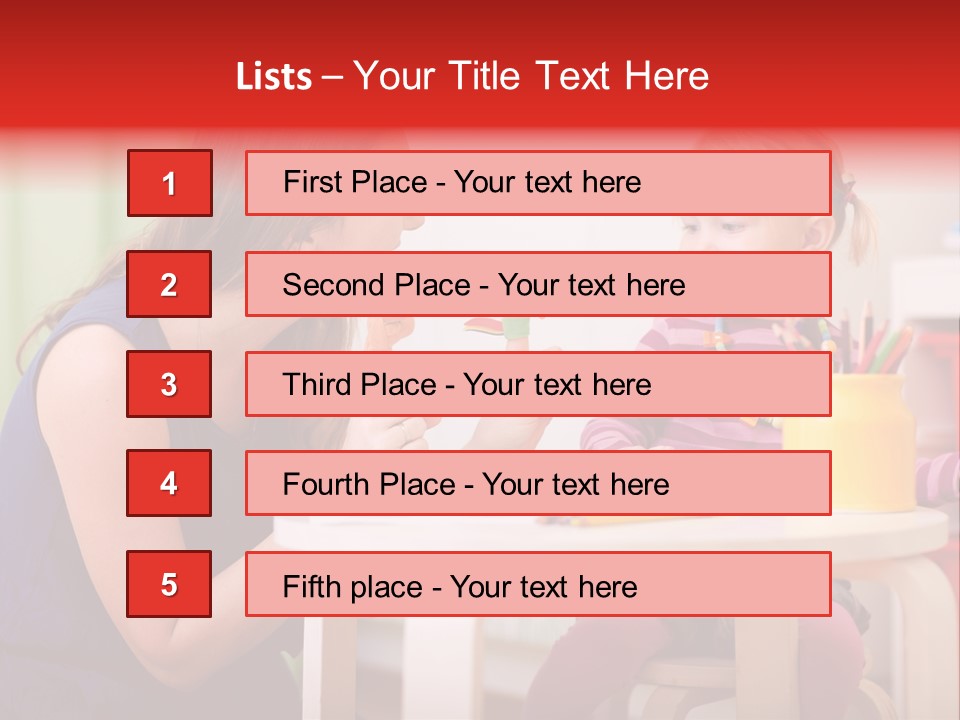 Babysitter Colorful Mother PowerPoint Template