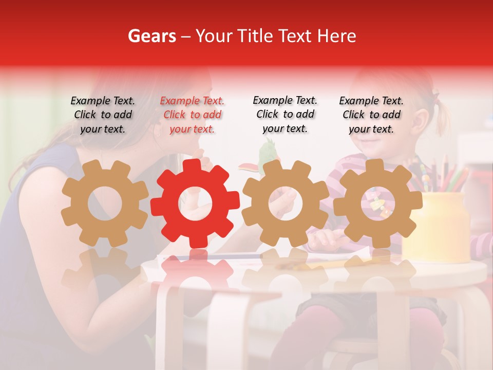 Babysitter Colorful Mother PowerPoint Template